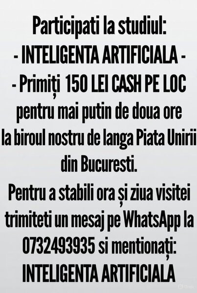A. I. Active Participant proiecte inteligenta artificiala, part & full time